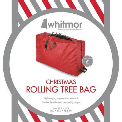 Whitmor Heavy Duty Rolling Christmas Tree Bag 50 x 11.5 x 27 Inches