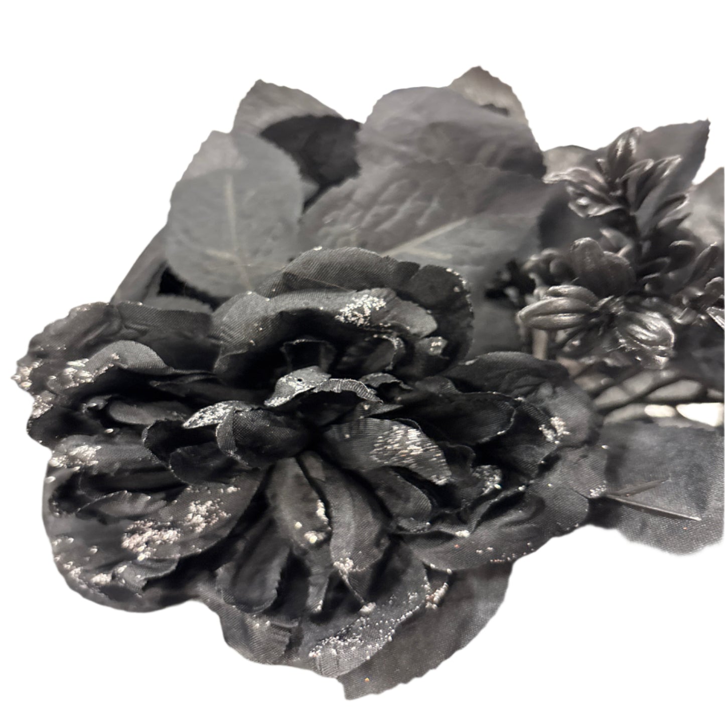 Ashland Chain Garland Black Glitter 6 ft