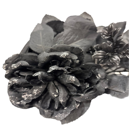 Ashland Chain Garland Black Glitter 6 ft