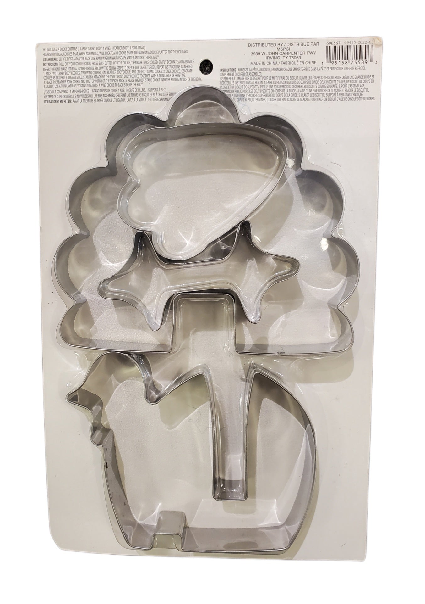 CELEBRATE IT, COOKIE CUTTERS, SITTING TURKEY SHAPE KIT