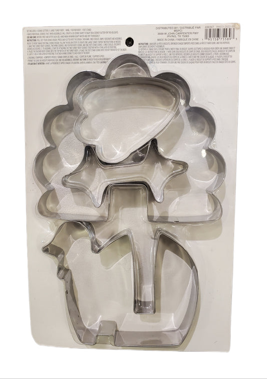 CELEBRATE IT, COOKIE CUTTERS, SITTING TURKEY SHAPE KIT