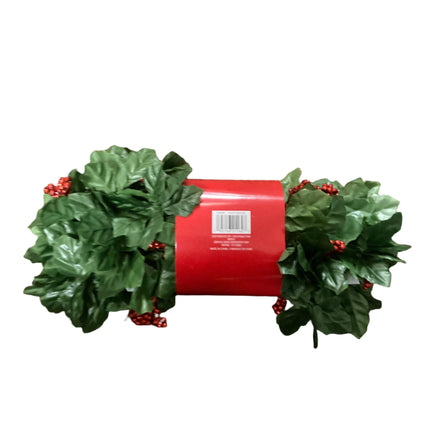 Ashland Christmas Red Berries Mistletoe Chain Garland 6ft