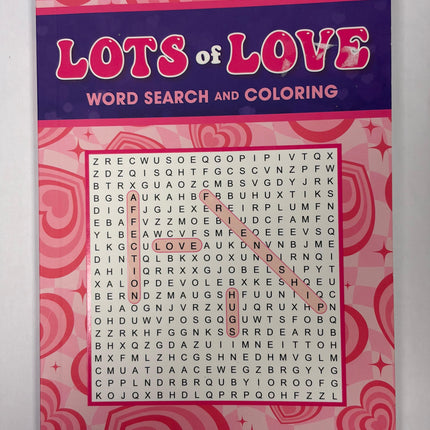 Lots of Love Word Search and Coloring Book brings
