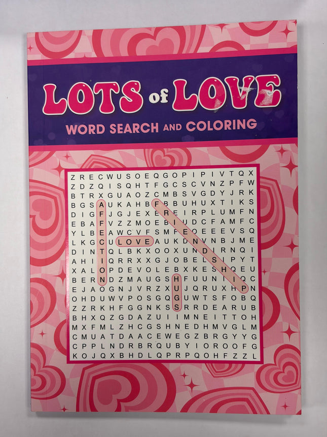 Lots of Love Word Search and Coloring Book brings