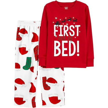 Toddler 2-Piece First out of Bed Cotton & Fleece Pajamas