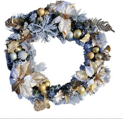 Holiday Pine Garland 6ft – With Ornaments and Glitter