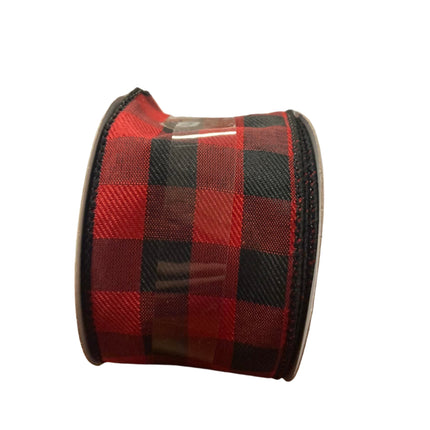 Celebrate it Christmas Red and Black Squared 2.5inx20ft