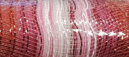 Valentine's Day Decorative Red, Pink, and White Mesh for Crafting 9.5in x 6yd