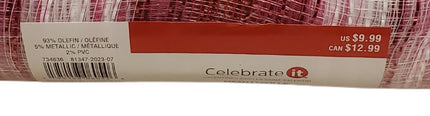 Valentine's Day Decorative Red, Pink, and White Mesh for Crafting 9.5in x 6yd