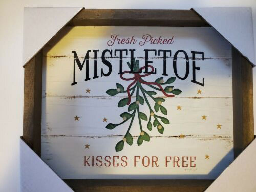 MISTLETOE Box Sign 11” X 9” X 1” By Sagebrush Fine Art, Inc NEW