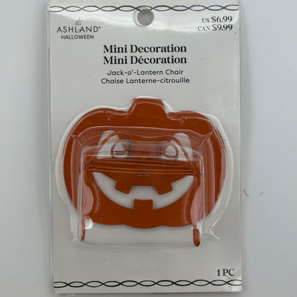 Jack-O-Lantern Chair Mini Halloween Decoration