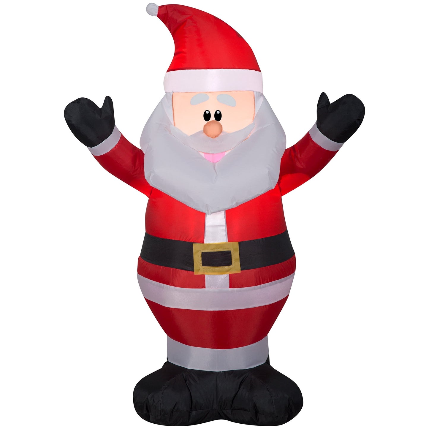 Gemmy Christmas Airblown Inflatable Santa , 3.5 ft Tall, Multicolored