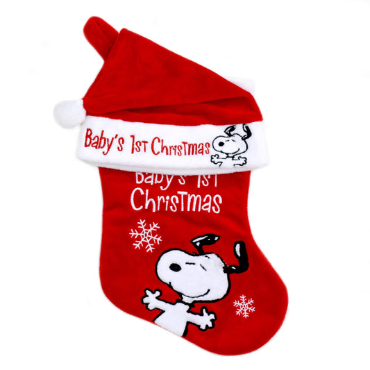 Peanuts Snoopy My 1st Christmas Stocking And Hat Set