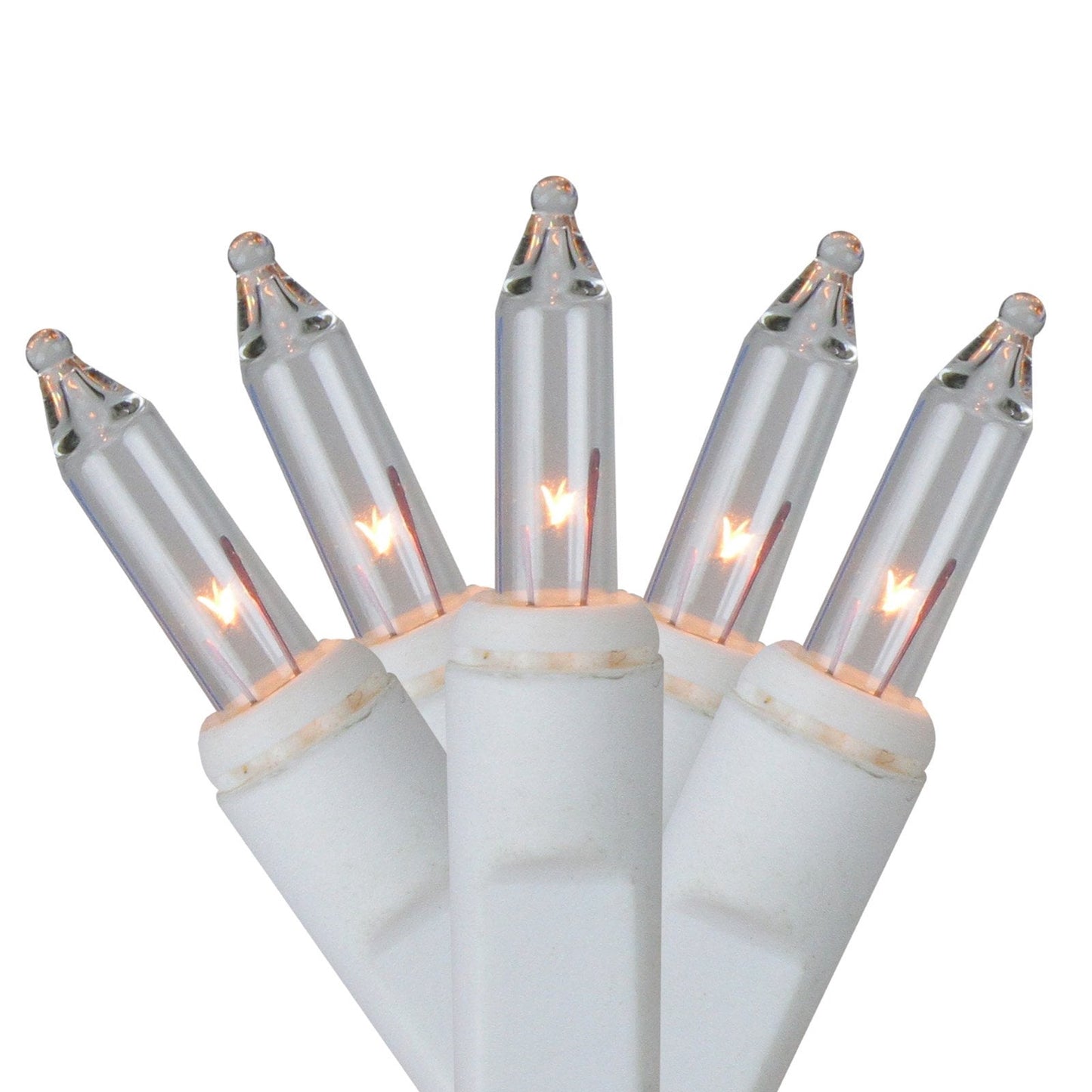 GE 300 ct. Clear Mini Icicle Christmas Lights with White Wire and 2.5 in. Spacing