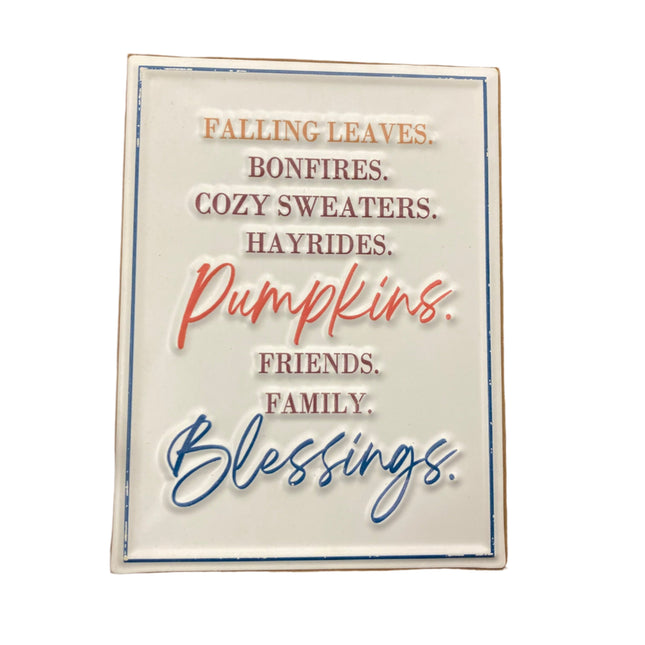 Ashland Fall Falling Leaves Table Decor 8x6in