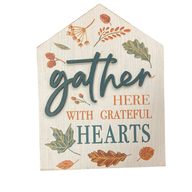 Ashland Fall Gather Here Tabletop Decor 8x6in