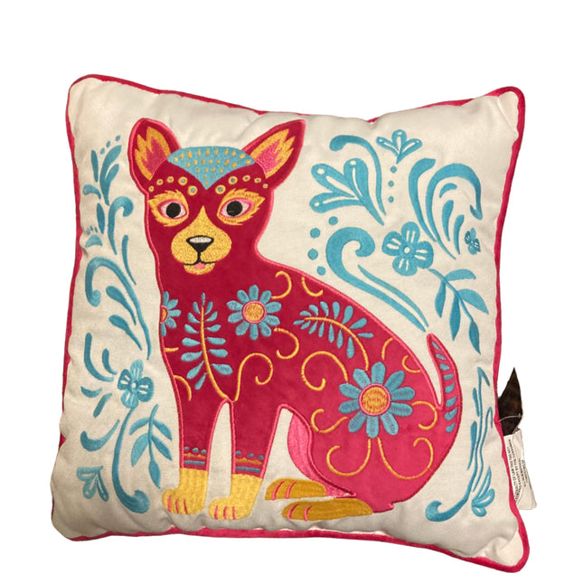 Ashland Day of the Dead Dog Pillow 15x15in