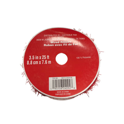 Celebrate it Christmas Red Striped Ribbon 3.5inx25ft