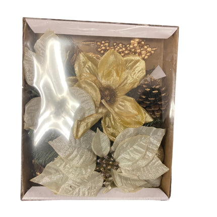 Ashland Gold Floral 35-Piece Christmas Decor Set