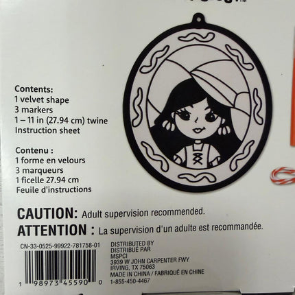 Halloween Creatology Velvet Poster Ornament Craft Kit