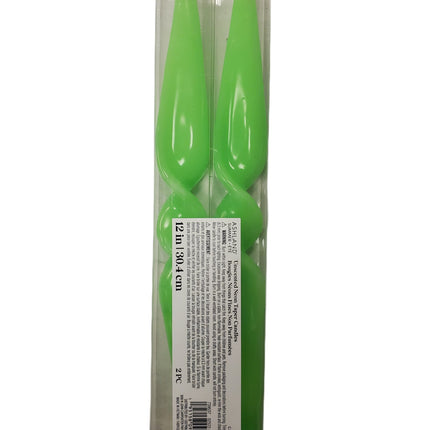 Neon Green Taper Candles, Unscented 2-Pack
