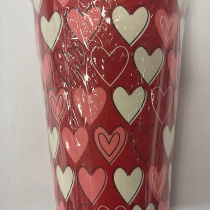 Valentine's Day Heart Design Paper Cups 11.5 fl.oz 6 Pcs by Celebrate It