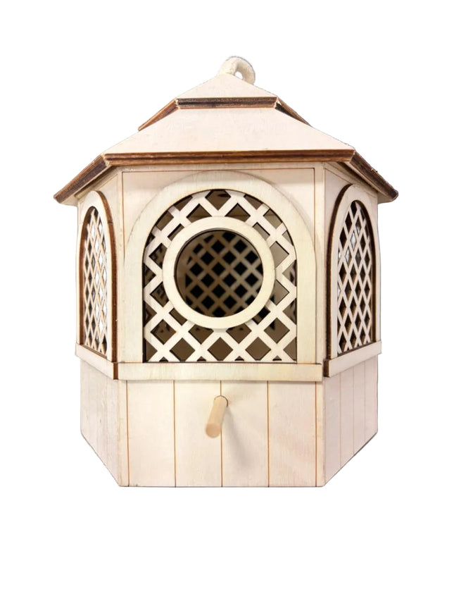 Decorative Wooden Birdhouse Wall Décor – 7" x 7" Hanging Accent