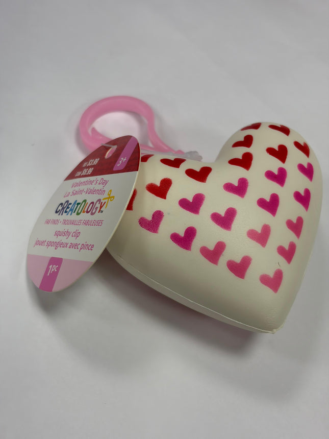 Heart Shaped Valentine's Day Squishy Clip