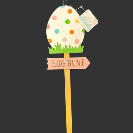 Ashland “Egg Hunt” Mini Wood Garden Stake – 14" Height