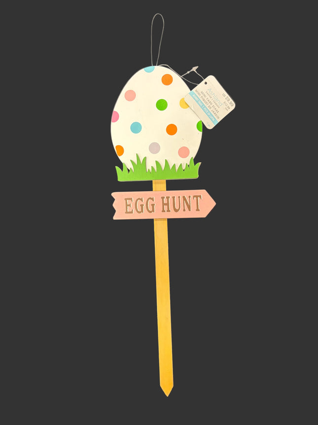 Ashland “Egg Hunt” Mini Wood Garden Stake – 14" Height