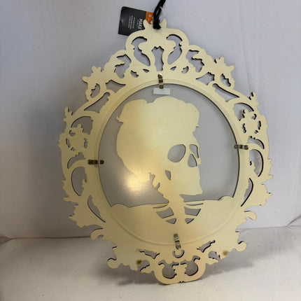 Halloween Skeleton Lady Portrait Wall Frame 16 x 13 in