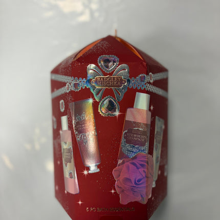 Badgley Mischka Strawberry Champagne 5-Piece Bath Essentials Gift Set
