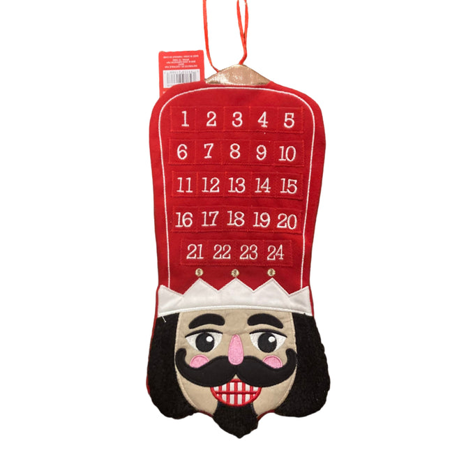 Ashland Christmas Nutcracker Cloth Wall Calendar Decor 15x7in