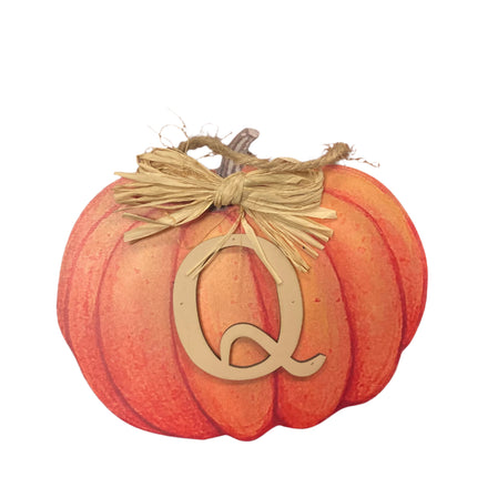 Ashland Fall Q Letter Pumpkin Wall Decor 6x7in
