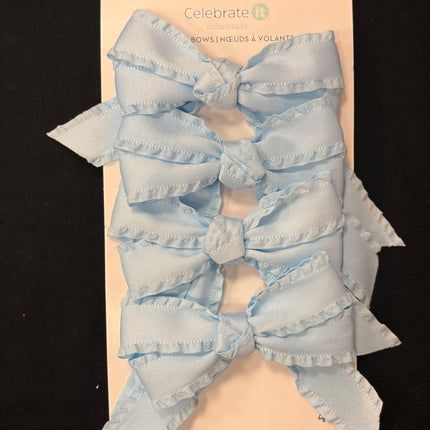 Celebrate It Easter Ruffle Bows – Light Blue, 4‑Piece Set