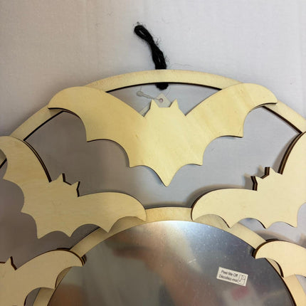 Halloween Bat Mirror Wall Decor 14 x 13 in