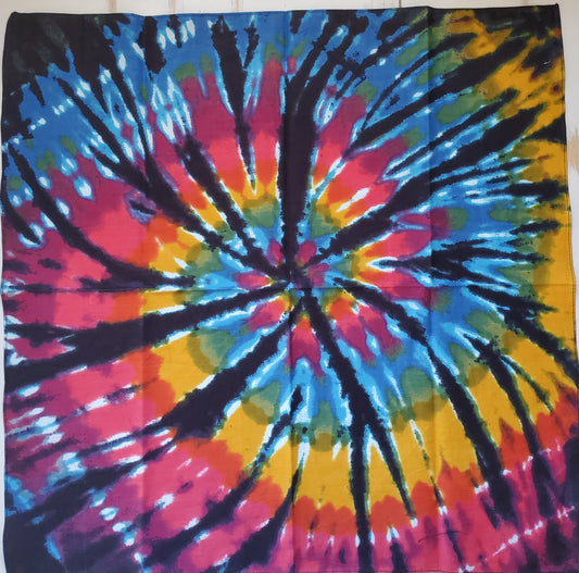 Bandana Tie Dye 100% Cotton 22 X 22 Bandanna