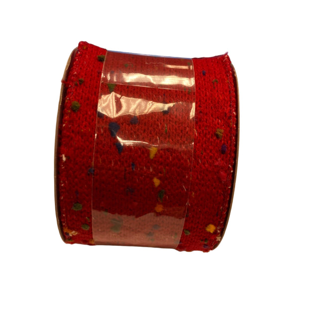 Celebrate it Christmas Colorful Wired Ribbon 3.5inx12ft