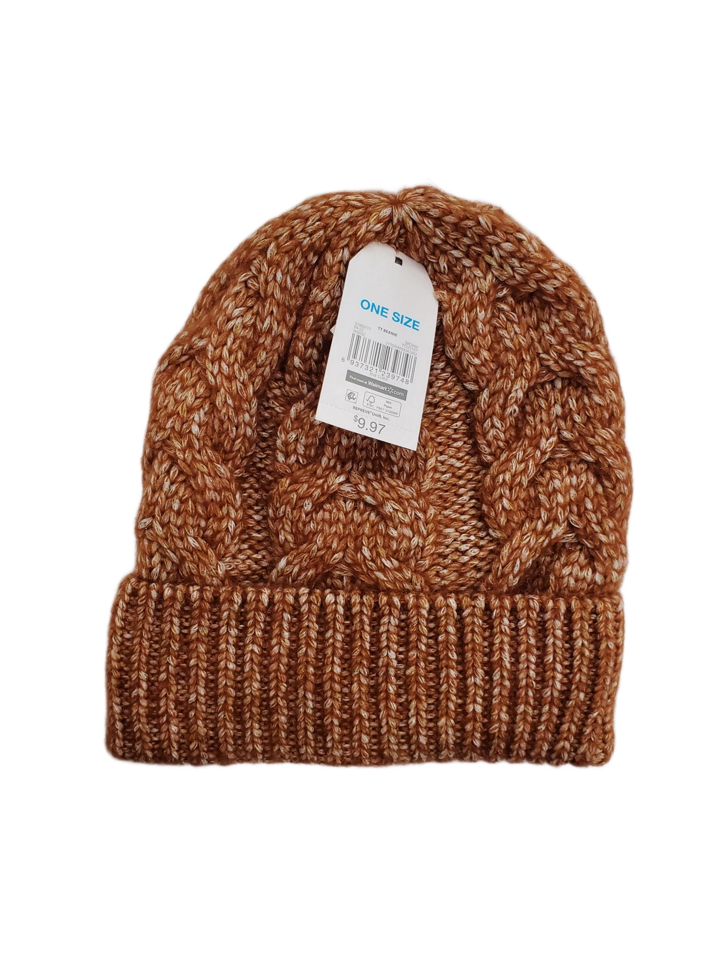 TIME AND TRU, TT BEANIE, BROWN, ONE SIZE FITS MOST