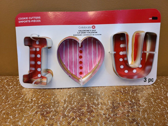 Celebrate It Valentine's Cookie Cutters 3 Pcs