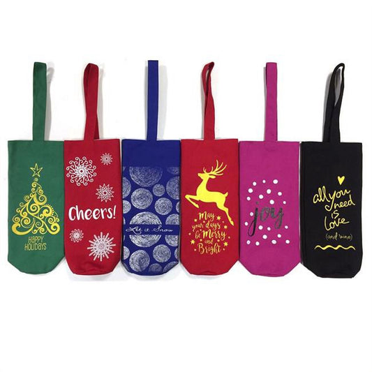 Holiday Wine Tote, Assorted Color