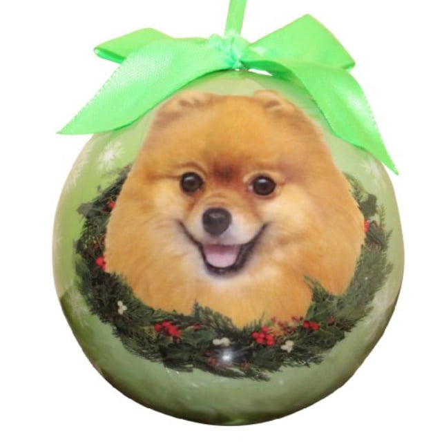 Pomeranian-Themed Shatterproof Christmas Ornament