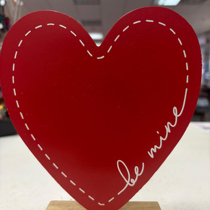 Red Heart Tabletop Sign – “Be Mine” Valentine’s Day Décor By Celebrate It