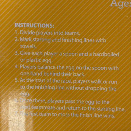 Way To Celebrate! Easter Egg Relay Game – 6 Sets