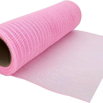 Pink Sparkle Easter Mesh 9.5in x 18ft - Home Decor