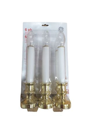 GE 6 Pk Christmas Window Candles Battery Operated