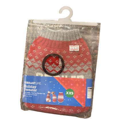 Vibrant Life Red Spoiled Pet Sweater 8in 3-7LB XXS