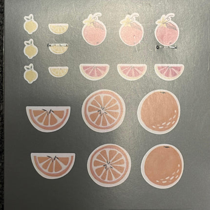 Citrus Fruit Wooden Craft Shapes – Summer DIY Wood Décor (18 Pieces)