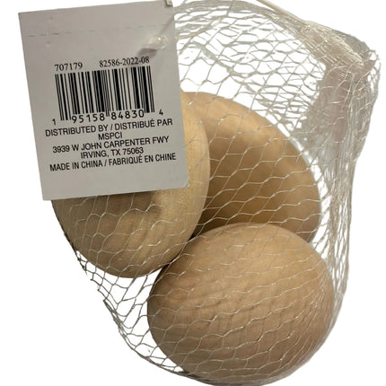 DIY Wooden Eggs approximately 3" – 3 Piece Set