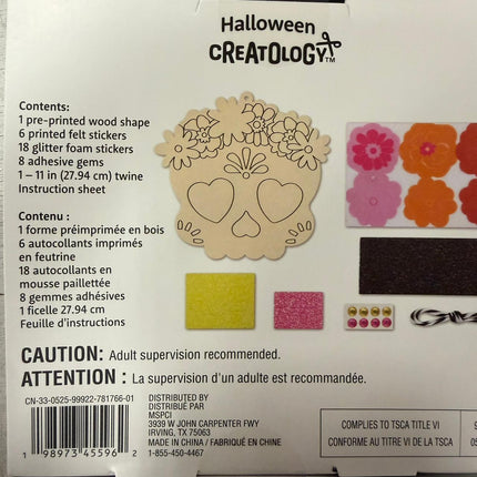 DIY Sugar Skull Wood Ornament Craft Kit – Halloween Decor Activity